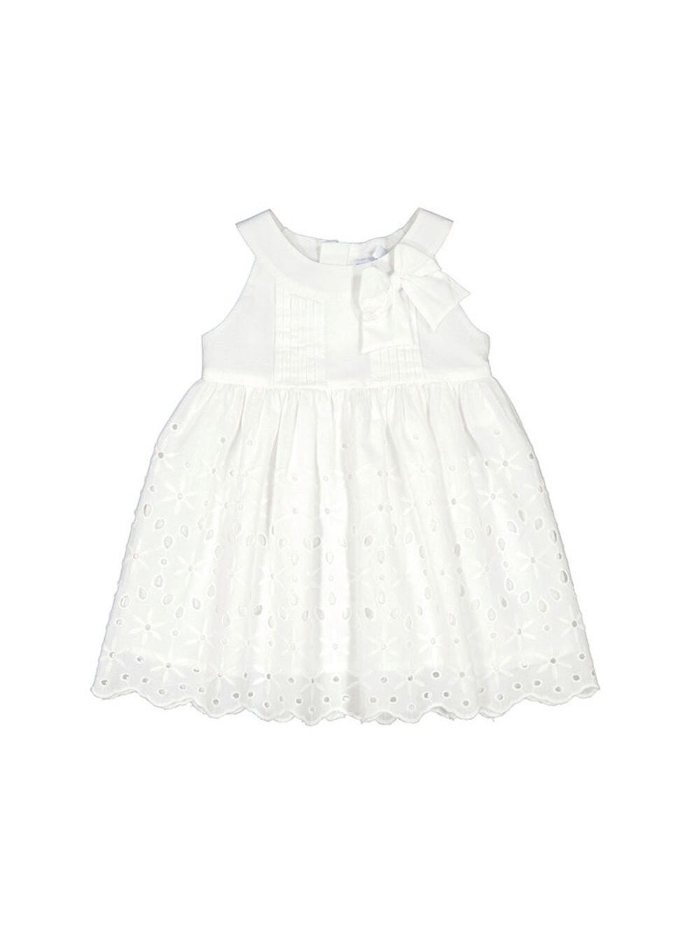 Mayoral Elegant White Eyelet Dress